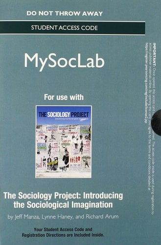 NEW MySocLab without Pearson eText -- Standalone Access Card -- for The Sociology Project: Introducing the Sociological Imagination
