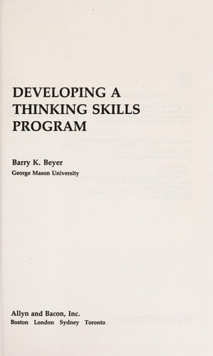 Developing a Thinking Skills Program