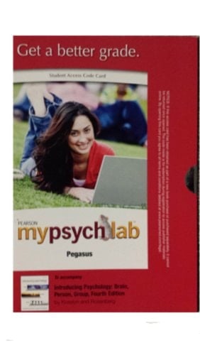 MyPsychLab Pegasus without Pearson eText -- Standalone Access Card -- for Introducing Psychology: Brain, Person, Group (4th Edition)