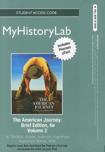 The American Journey Myhistorylab Pegasus With Pearson Etext Student Access Code Card