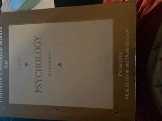 Instructor's Resource Manual for Lefton Psychology 6th edition