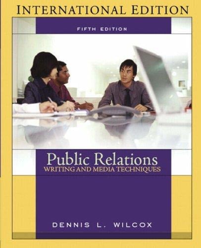 Public relations writing and media techniques