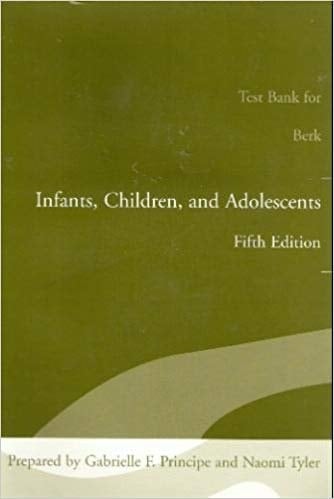 Test Bank for Berk: Infants, Children, and Adolescents