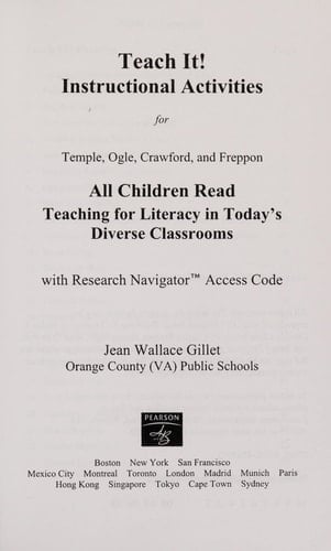 Teach It! Instructional Activities