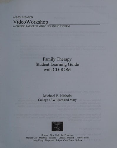 VideoWorkshop for Family Therapy: Student Learning Guide with CD-ROM (Allyn & Bacon VideoWorkshop: A Course-Tailored Video Learning System)