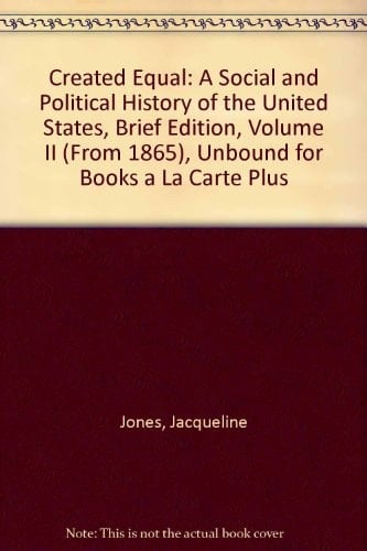 Created Equal: A Social and Political History of the United States, Brief Edition, Volume II (From 1865), Unbound for Books a La Carte Plus
