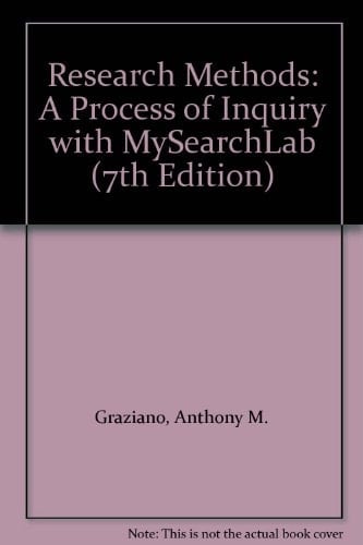 Research Methods + Mysearchlab: A Process of Inquiry