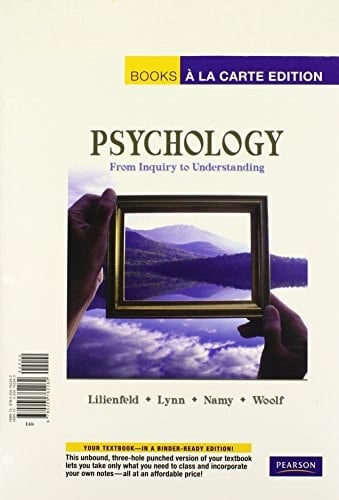 Psychology: From Inquiry to Understanding (Books a la Carte)