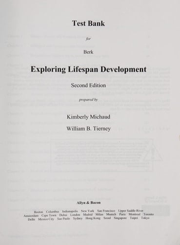 Instructor's Resource Manual for Berk: Exploring Lifespan Development, Second Edition