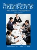 Business and Professional Communication: Plans, Processes, and Performance