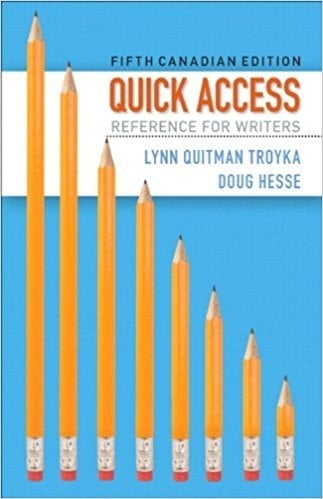 Quick Access: Reference for Writers, Fifth Canadian Edition