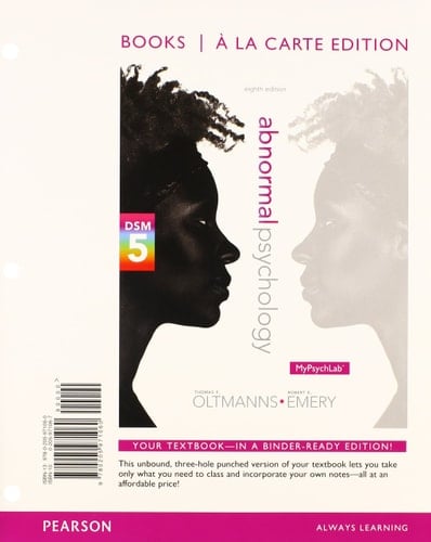 Abnormal Psychology, Books a la Carte Edition (8th Edition)
