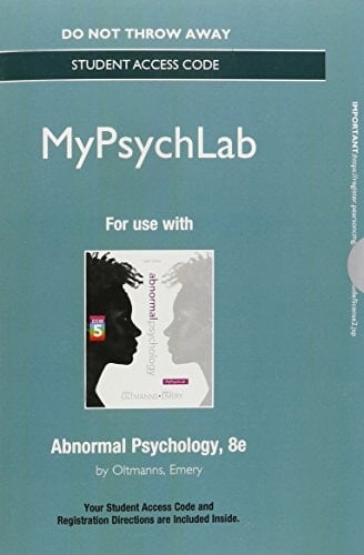NEW MyLab Psychology without Pearson eText -- Standalone Access Card -- for Abnormal Psychology (8th Edition)