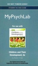 NEW MyPsychLab without Pearson eText -- Standalone Access Card -- for Children and Their Development (6th Edition)