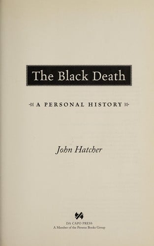 Black Death: a personal history