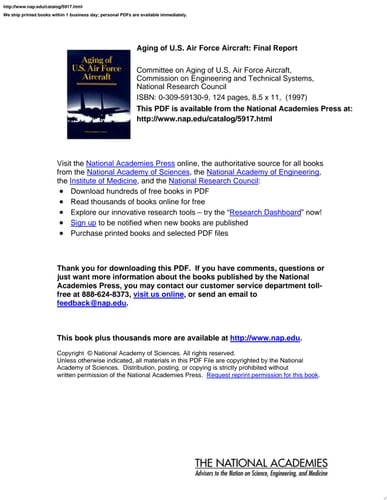 Aging of U.S. Air Force Aircraft Final Report