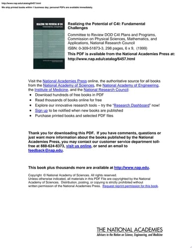 Realizing the Potential of C4I Fundamental Challenges