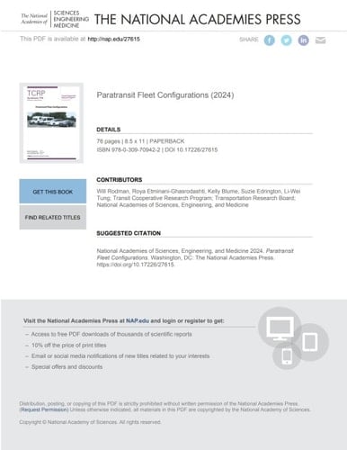 Paratransit Fleet Configurations