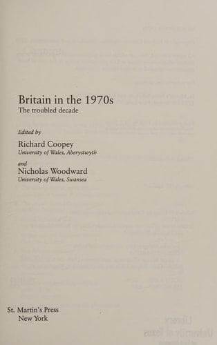 Britain in the 1970s The Troubled Economy