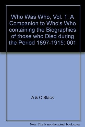Who Was Who 1897-1915