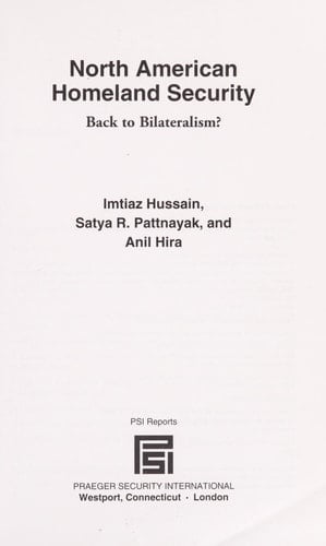 North American Homeland Security Back to Bilateralism?
