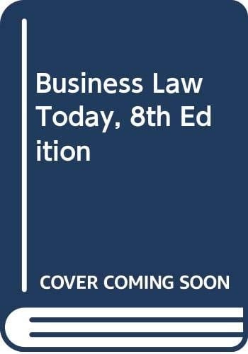 Instructors Edition Business Law Today Standard Edition