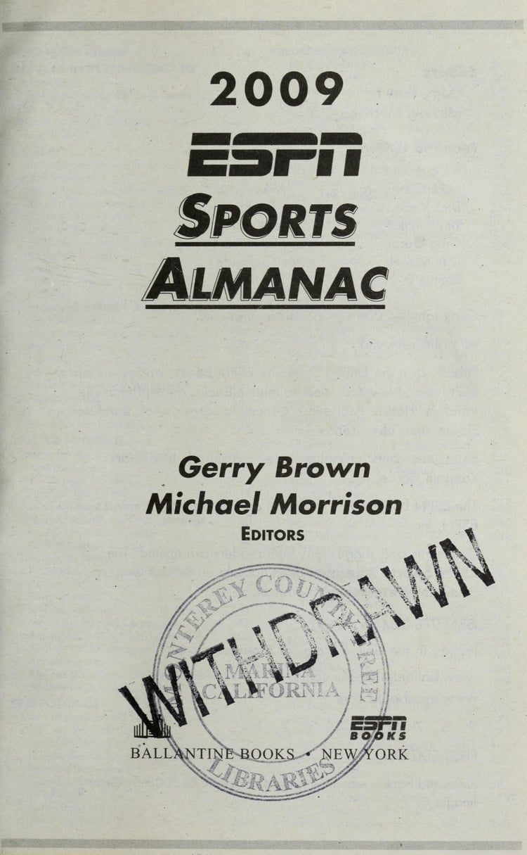 ESPN Sports Almanac 2009 Plus Mike & Mike's Year in Review