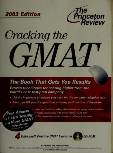 Cracking the GMAT with Sample Tests on CD-ROM