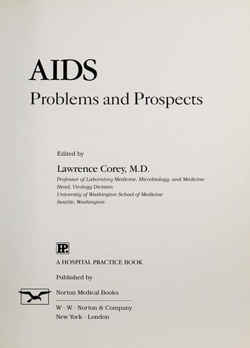 AIDS: Problems and Prospects (Hospital Practice Book)