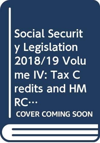 Social Security Legislation Tax Credits and HMRC-Administered Social Security