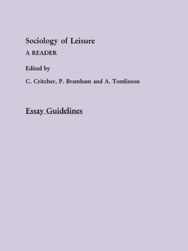 Sociology of Leisure Tm