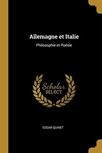 Allemagne et Italie Philosophie et Poésie