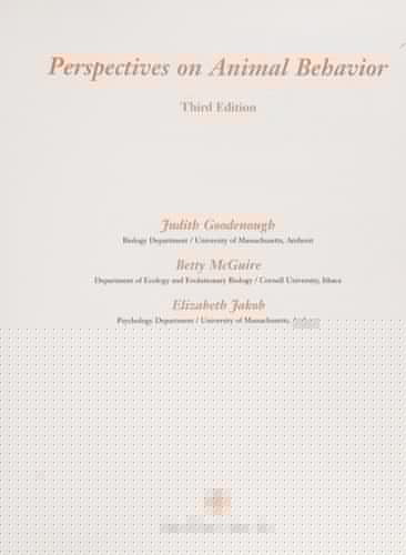 Perspectives on animal behavior