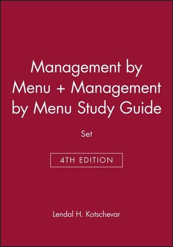 Management by Menu, 4th Edition + Management by Menu SG SET
