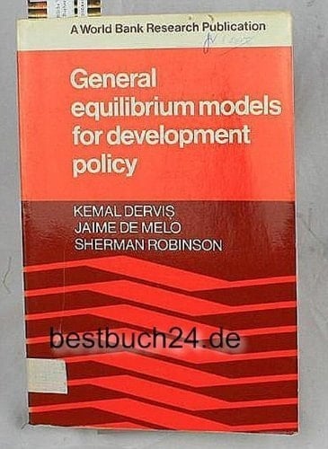 General Equilibrium Models for Development Policy