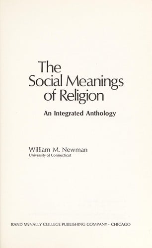 Sociological Meanings of Religion