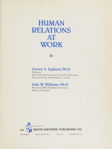 Human Relations at Work