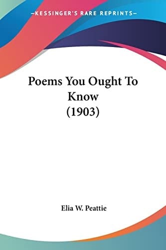 Poems You Ought To Know (1903)