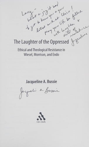 laughter of the oppressed: ethical and teological resistance in Wiesel, Morrison, and Endo