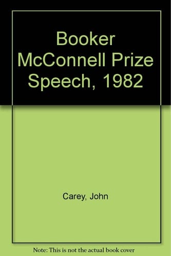The 1982 Booker McConnell Prize Speech