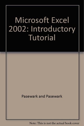 Microsoft Excel 2002 Introductory Tutorial