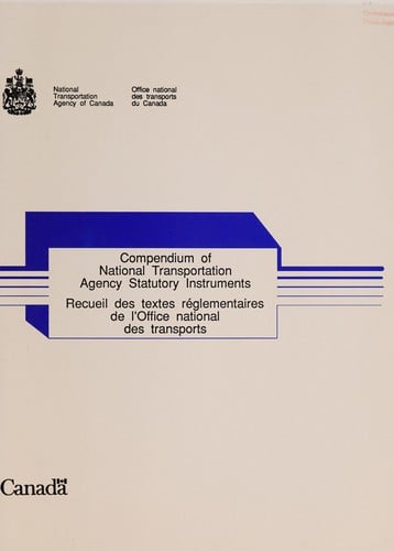 Compendium of National Transportation Agency Statutory Instruments