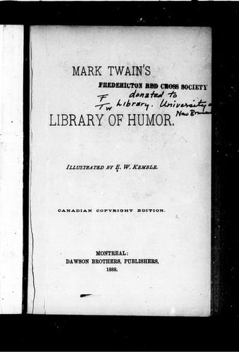 Mark Twain's Library Of Humor