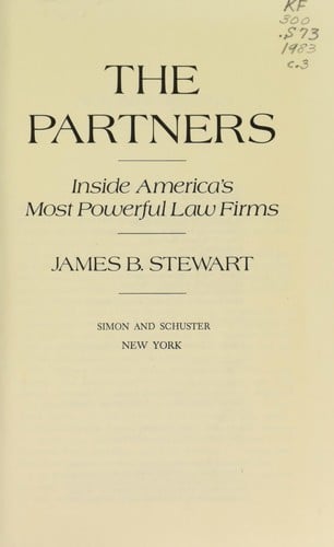 The Partners: Inside America's Most Powerful Law Firms