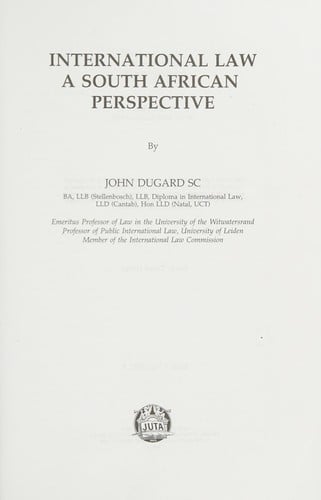 International law: A South African perspective