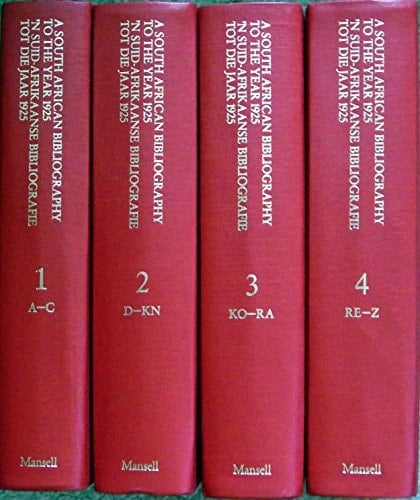 'N Suid-Afrikaanse Bibliografie Tot Die Jaar 1925