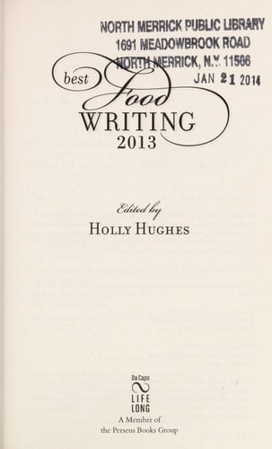 Best Food Writing 2013