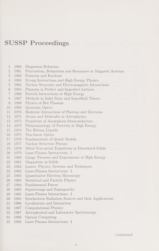 Advances in Lasers and Applications (Scottish Universities Summer School in Physics//Proceedings)