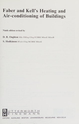 Faber and Kell's Heating and Air-conditioning of Buildings