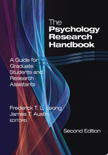 The Psychology Research Handbook A Guide for Graduate Students and Research Assistants